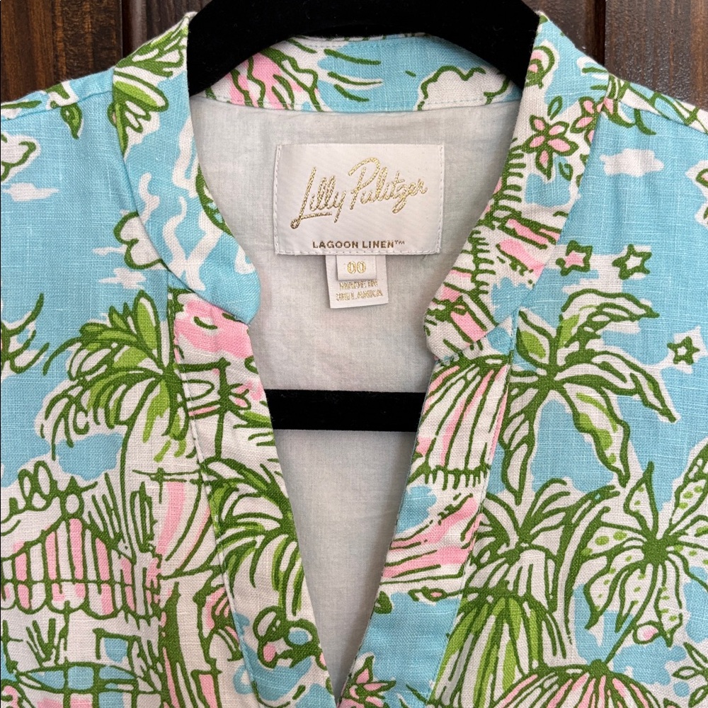 Lilly Pulitzer Mialeigh Linen Dress 00 - Picture 4 of 7